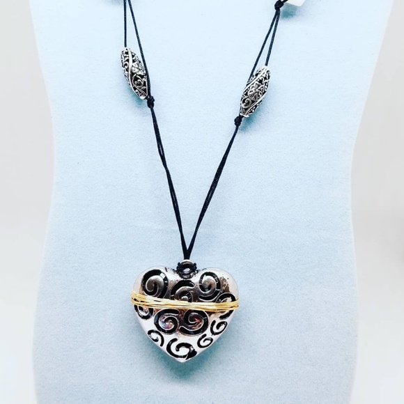 Pink quartz heart necklace - Picture 1 of 2